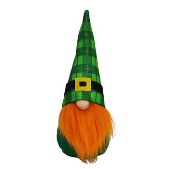 2021 m. St. Patrick ' s Day Beveidis Lėlės Tomte Gnome Pliušinis Žaislas St Patriko Diena Airijoje Pasisekė, Elf Plushie Dobilų Atostogų Apdaila