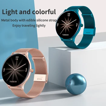 2021 Nauja Full screen touch Ponios Smart žiūrėti Vandeniui apyrankę Širdies ritmo Monitoringo miego stebėjimo smart žiūrėti Xiaomi