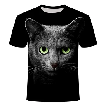 2021 Nauja Katė 3D Spausdinimo marškinėliai Atsitiktinis Trumpas Rankovės O-kaklo Mados Spausdinimo 3D Marškinėliai Vyrų/moterų marškinėliai 3D Vyrų T-shirt