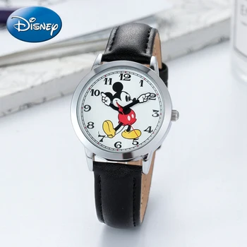 2021 New Mickey Dizaineris Vaikams Žiūrėti Vaikams Odinis Dirželis Japonijos Kvarco Laikrodžiai Berniukas Mergaitė Gimtadienio Dovana Laikrodis Jauni, Laimingi Laiko