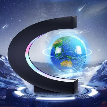 2021 Plūduriuojantis Magnetic Levitation Pasaulio Šviesa Pasaulio Žemėlapyje Kamuolys Lempos Apšvietimo Office Home Apdailos Sausumos Pasaulyje naujovė lempos