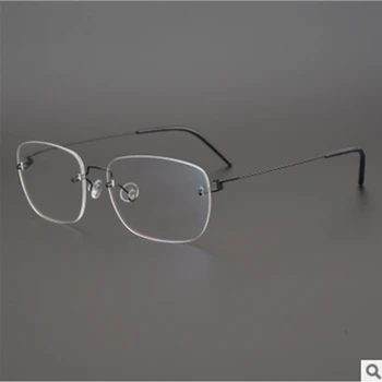 2021 Retro Lengvas Titano Taškus Aikštės Akinius Vyrams ir Moterims Optinis Recepto Akiniai Rėmeliai oculos de grau