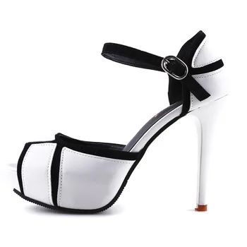 2021 Vasaros Seksuali Moteris Aukštakulnius Sandalus 11,5 cm Mados Striptizo Batai Čiurnos Dirželis Šalies Siurbliai, Batai Moterims Platformos Basutės