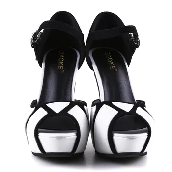 2021 Vasaros Seksuali Moteris Aukštakulnius Sandalus 11,5 cm Mados Striptizo Batai Čiurnos Dirželis Šalies Siurbliai, Batai Moterims Platformos Basutės