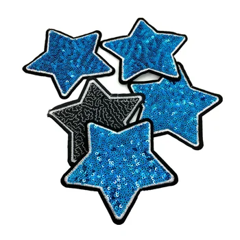 20pc Geležies Blue Star China Pleistras Žvaigždė Zawalcowany Aplikacijos Drabužius Lipdukas Lopai Drabužių Appliques Parches Ropa AC1496
