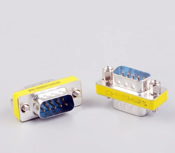20pcs/daug DB9 RS232 9 Pin male su vyriškos Lyties Keitiklis Adapteris Connecter