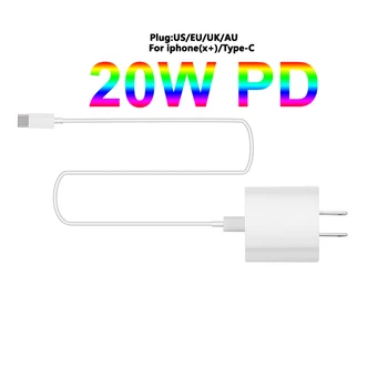 20W Greitas USB Įkroviklis ES/JAV Plug Greitai Įkrauti 3.0 C Tipo PD Mobiliojo Telefono Įkroviklį 