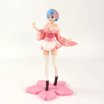 23cm Anime Re:Gyvenimas kitame Pasaulyje Nuo Nulio Rem Vyšnių Stiliaus Statulėlės PVC Kolekcines Modelio Figūra, Žaislai, Lėlės Dovana