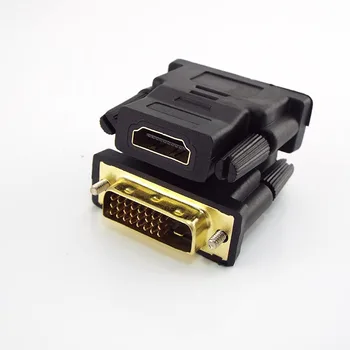 24+1 DVI Male HDMI-suderinama Moterų Konverteris DVI Adapterį Remti 1080P HDTV Projektorius Auksą, Padengtą Plokštę
