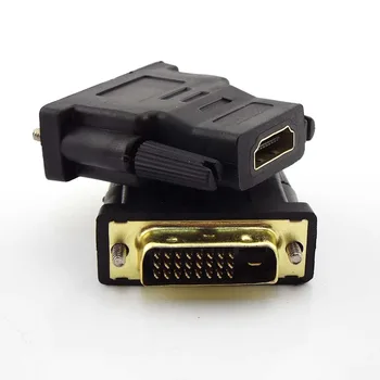 24+1 DVI Male HDMI-suderinama Moterų Konverteris DVI Adapterį Remti 1080P HDTV Projektorius Auksą, Padengtą Plokštę