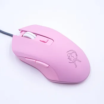 2400Dpi Laidinio Žaidimų Pelės Silent Spalvinga Žėrintis Pelės Rožinė Graži Mergina Pelės PC Nešiojamas Žaidimų Priedai