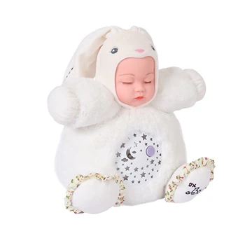 25CM Lopšinė Garso, Šviesos Pliušinis Lėlės Kūdikio Mieguistas Žaislai Miego Reborn Baby Triušis Priemonė Silikono Įspūdį Šviesos Dovana Žaislai