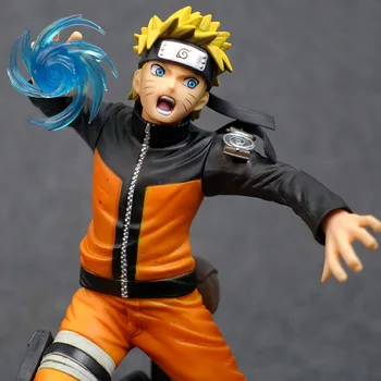 25CM VIBRACIJOS Uchiha Sasuke Pav Uzumaki Naruto Anime Naruto Shippuden Vibracijos Žvaigždžių Statulėlės PVC Modelis Žaislą Dovanų