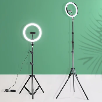 26cm/10inch LED Selfie Žiedas Šviesos Pritemdomi LED Žiedo Lempos Foto Video Kamera Telefoną Šviesos ringlight Live 