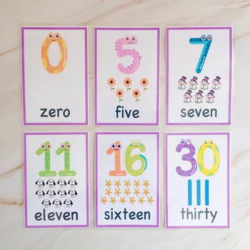 29pcs anglų kalbos, Matematikos Korteles 0-100 Ankstyvo Mokymosi Numeris Flash Korteles Lopšelio Montessori Atminties Žaislai Klasėje Apdailos Aids