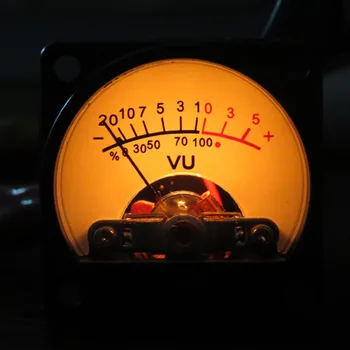 2vnt Analoginis Pultas 34mm VU lentelė radijo metrų vu garso lygio matuoklis DB stalas, šildymas, apšvietimas 6-12V lempos B5-007