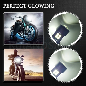 2vnt BA20D LED Motociklo priekinis žibintas H6 LED Bixenon Lemputes Motociklą, Motorolerį ATV 3030 22 SMD priekinis Žibintas, Rūko Žibintai 6000K 6-24V