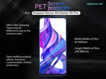 2vnt/daug Huawei honor 9X NILLKIN Super Aišku, Anti-pirštų atspaudų Apsauginės Plėvelės ARBA Matinis Screen Protector Filmas garbę 9X pro