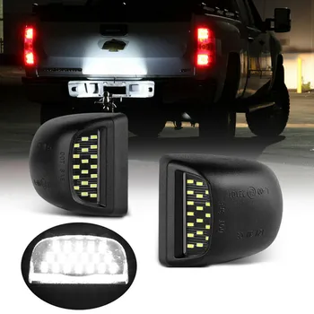 2vnt LED Licenciją Plokštelės Lengvųjų Automobilių Skaičius Lempų Surinkimo Pakeisti Chevy Silverado Priemiesčio Tahoe GMC Sierra 6000k Balta LED