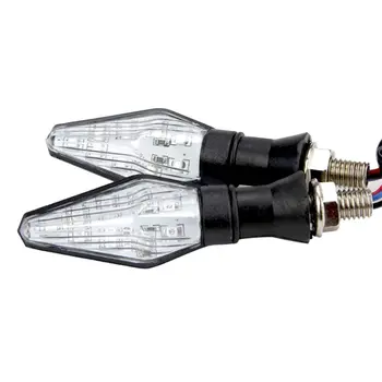 2vnt Universalus Motociklas Posūkio Signalo Lemputė dvipusis Apšvietimas 12V Super Ryškus LED Lemputės Šviesos Motociklą bekelėje