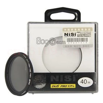 3 1. NiSi 40mm Slim Apskrito Poliarizacinių CPL Filtras + LH-X10 Objektyvo gaubtą + Fotoaparato krepšys atveju, Fuji Fujifilm X10 X20 X 10 X 20