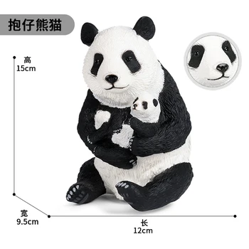 3 Rūšių Naujus Modeliavimo Panda Gyvūnų Skaičius Kolekcines, Žaislai Mielas Panda Gyvūnų Figūrėlių, Vaikai, Plastiko, Cemento Žaislai