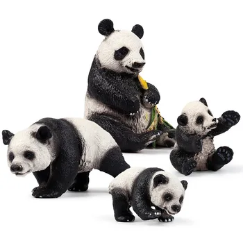 3 Rūšių Naujus Modeliavimo Panda Gyvūnų Skaičius Kolekcines, Žaislai Mielas Panda Gyvūnų Figūrėlių, Vaikai, Plastiko, Cemento Žaislai
