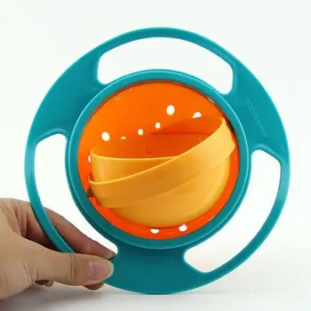 3 Spalvos Praktinius Dizaino, Vaikams, Vaikas, Vaikų Žaislų Universalus 360 Pasukti Pašalinis Įrodymas Dubenį Patiekalų Aukštos Kokybės Kūdikiams Maitinti Dubuo