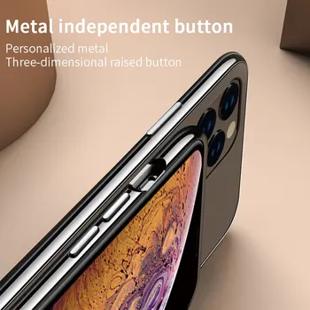 360 Magnetinio Adsorbcijos Telefono dėklas Skirtas iPhone 11 Pro XS MAX XR X 8 7 Plius Magnetas Grūdinto Stiklo Atgal Padengti Atveju 11Pro Max Funda