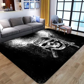 3D, Abstraktūs Kaukolė Kilimų gyvenimo kambario, miegamasis didelio dydžio kilimėlių valgomojo vaikų kambario kilimėlis virtuvė, salonas grindų kilimėlis prieškambario tapete namuose