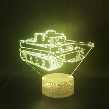 3D bakas, Lempos naktinė lempa Baterija Tiekimas Tiesiogiai Geriausia Dovana Kūdikio Office Dekoratyviniu spalvotu Led Nakties Šviesos Lempos