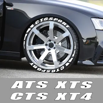 3D Gumos Raidžių Automobilių Padangų Lipdukai Cadillac ATS CTS Escalade BLS CT4 CT5 CT6 TEL STS SLS SLR XLR XT4 XT5 Automobilių Reikmenys