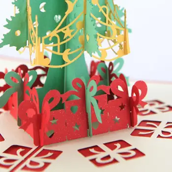 3D Pasirodančių Kalėdų Kortelė Kalėdų Eglutė Sveikinimo Šventė Naujųjų Metų Kortelės Žiemos Atostogų Sveikinimo Atvirukai su Vokais Kūrybos Gif