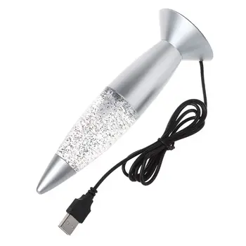 3D Raketų Kelių Spalvų Keitimas Lavos Lempa RGB LED Blizgučiai Naktį Šviesos Dovana 4XFD