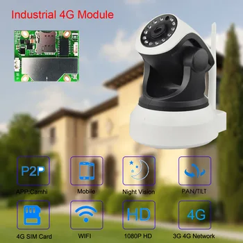 3G 4G Kamera, Built-in Baterijos GSM SIM Kortele, Kamera, Wireless WIFI Home Security 1080P HD Vaizdo Stebėjimo, IP Kameros
