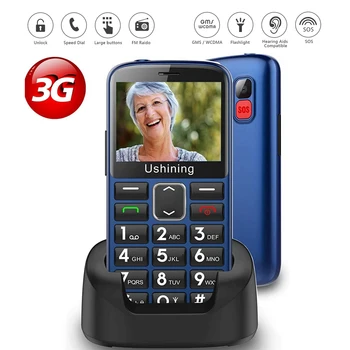 3G Didelis Mygtukas Mobilusis Telefonas, Vyresnio amžiaus žmonėms, Vyresnysis Mobilusis Telefonas Su SOS Avarinis Mygtukas Klausos Pagalba yra Suderinama ir Įkrovimo Dokas