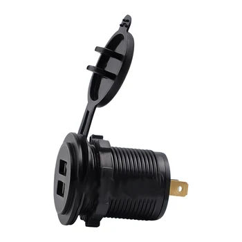 4.2 išvesties LED Vandeniui Dvigubas USB Automobilinis Įkroviklis, Cigarečių Degiklio Lizdo Kištukas Voltmeter Mobiliojo Telefono Smart Įkrovimo Adapteris