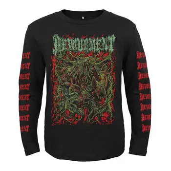 4 dizainas Roko grupė Devourment Punk rokeris vyrai moterys visiškai ilgomis rankovėmis marškinėliai sunkiųjų death metalo black tee fitneso demonas