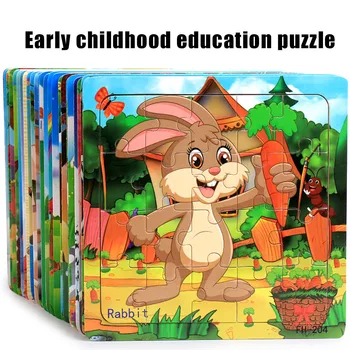 4 Dėlionės Gyvūnų Mediniai Galvosūkiai Bamblys Vaikų Mokymąsi, Švietimo Žaislas, Žaislai IQ Plėtoti Švietimo Žaislai, vaikų naujos