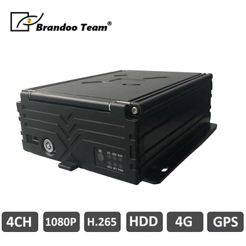 4 Kanalo automobilių dvr Mobile DVR Auto Video Recorder 4channel HDD 1080P registratorius HDD Automobilių DVR GPS 4G MDVR