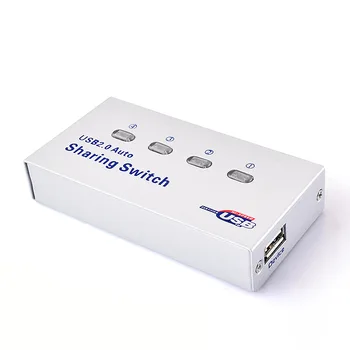 4 Port USB Auto Switch Box 4 į 1 out usb2.0 Hub kelis kompiuterius dalintis viena USB2.0 prietaisas
