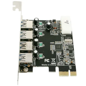 4 prievadai USB 3.0 PCI-e Išplėtimo Plokštę 