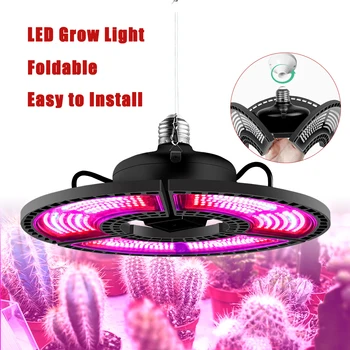 400W Visą Spektrą 360 LED Grow Light Phytolamp Augalų E27 Augalų Augimo Lempos Kambarinių Augalų Hydroponics, Sulankstomas