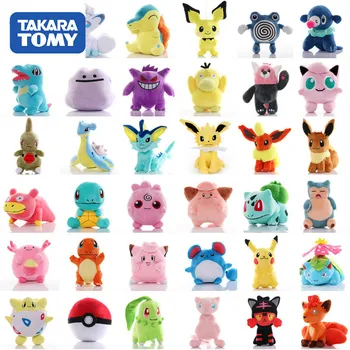 41 Stilius TAKARA TOMY Originalių Pokemon Pikachu Squirtle Įdaryti Hobis Anime Pliušinis Lėlės, Žaislai Vaikams Kalėdų Renginį Dovana