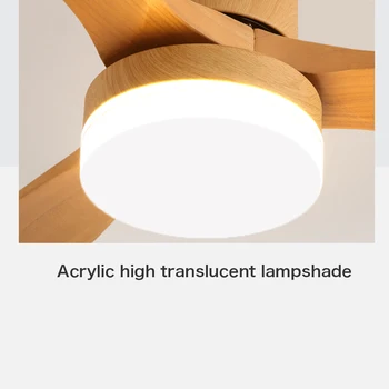 42 colių mediniai led ventiliatorius lempos su šviesos nuotolinio valdymo vantage gerbėjai lempos apšvietimo žibintai miegamasis