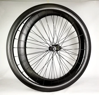 45mm kelių dviratį anglies ratai, dimple aširačio, Specialių stabdžių paviršiaus 26mm pločio, tubeless ready