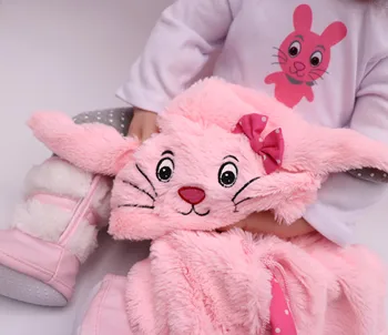 48Cm Kūdikis Reborn Silikono Lėlės Grils Pink Rabbit Minkštas Realus Reborn Baby Vonios Žaislas Dovana Vaikams Lol Staigmena