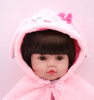 48Cm Kūdikis Reborn Silikono Lėlės Grils Pink Rabbit Minkštas Realus Reborn Baby Vonios Žaislas Dovana Vaikams Lol Staigmena