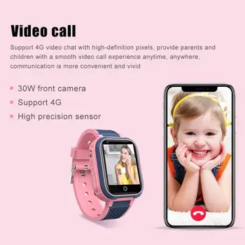 4G Vaikų Smart Watch Studentų Žiūrėti GPS Vieta Tracker Wifi SIM Kortelės HD Vaizdo Skambučio Kamera IP67 atsparus Vandeniui Vaikams, Kūdikių Žiūrėti