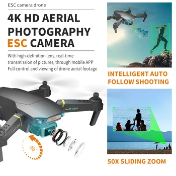 4K Drone X PRO Quadrocopter Wifi Fpv 4K Dual Camera Aukštis Paspaudę Sulankstomas Quadcopter Drone Žaislai Dropshipping RC Dron VS sg906 max